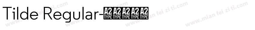 Tilde Regular字体转换